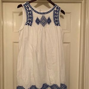 J. Crew Linen Dress, Size 10, White